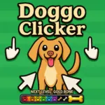 Cute dog waiting to earn Bark Coins in the Doggo Clicker idle game
