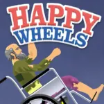 Happy Wheels gameplay screenshot featuring obstacle course, character, and physics-based action