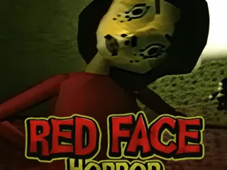 Ron encounters the mysterious Mr. Redface doll in the Red Face Horror psychological horror game