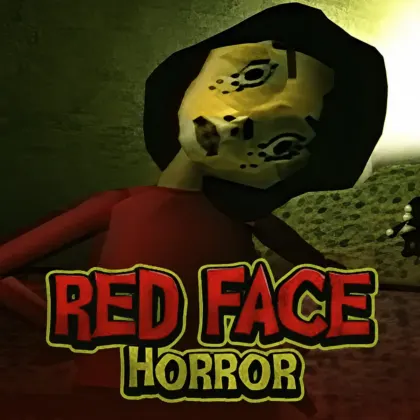 Ron encounters the mysterious Mr. Redface doll in the Red Face Horror psychological horror game