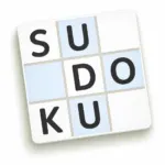 Sudoku online game showing a classic 9×9 number puzzle grid with several empty cells