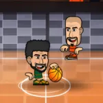 Basketball King players competing in a fast 1v1 arcade basketball match