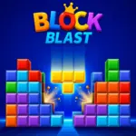 Block Blast Game with colorful blocks on an 8×8 puzzle grid