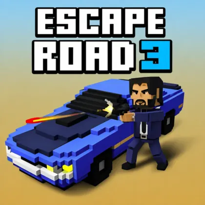 Escape Road 3 getaway car escaping a police chase