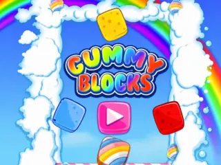 Gummy Blocks colorful rainbow block puzzle with gummy shapes on a 10×10 grid