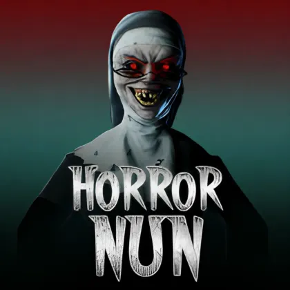 Sister Madeline hunting the player through Eagle Junior High School in Horror Nun