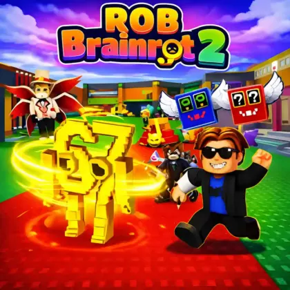 Player protecting rare Brainrot characters inside a base in Rob Brainrot 2