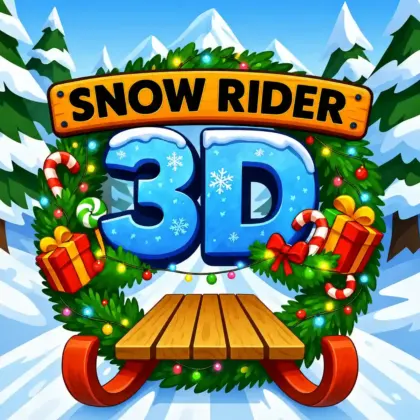 Snow Rider 3D sled racing down a snowy mountain