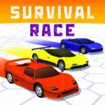 Survival Race online car battle on a collapsing hexagonal arena