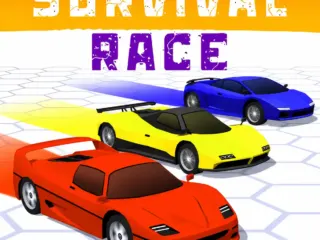 Survival Race online car battle on a collapsing hexagonal arena