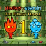 Fireboy and Watergirl Unblocked in The Forest Temple with Fireboy, Watergirl, temple switches, and elemental symbols