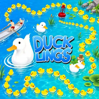 Play Ducklings.io unblocked and rescue ducklings while swimming through a colorful online pond.