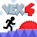Play Vex 4 unblocked online – guide the stickman through challenging platforms and deadly obstacles.
